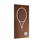Louis Vuitton Vibes Racquet // Frameless Free Floating Tempered Glass Panel Graphic Wall Art