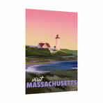 Massachusetts Mornings // Frameless Free Floating Tempered Glass Panel Graphic Wall Art
