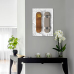 Burberry Wheels // Frameless Free Floating Tempered Glass Panel Graphic Wall Art