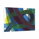 Pigment Play I // Frameless Free Floating Tempered Glass Panel Graphic Wall Art