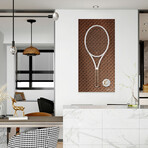 Louis Vuitton Vibes Racquet // Frameless Free Floating Tempered Glass Panel Graphic Wall Art