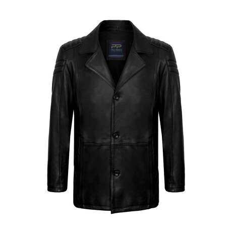 Blazer Leather Jacket // Black (2XL)