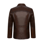 Dustin Leather Jacket // Chestnut (XL)