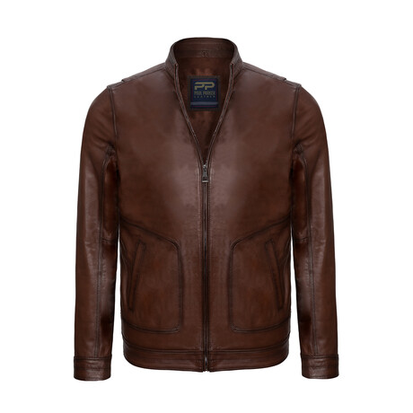 Llyod Leather Jacket // Nut (S)