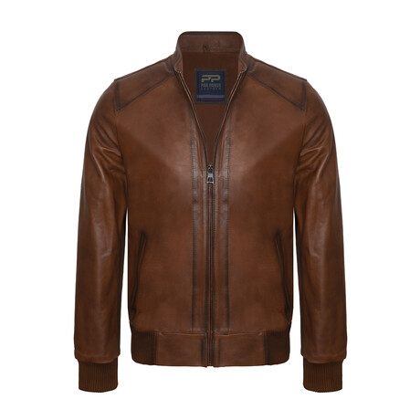 Owen Leather Jacket // Nut (S)