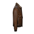 Jamison Leather Jacket // Chestnut (3XL)