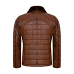 Anthony Leather Jacket // Chestnut (XL)