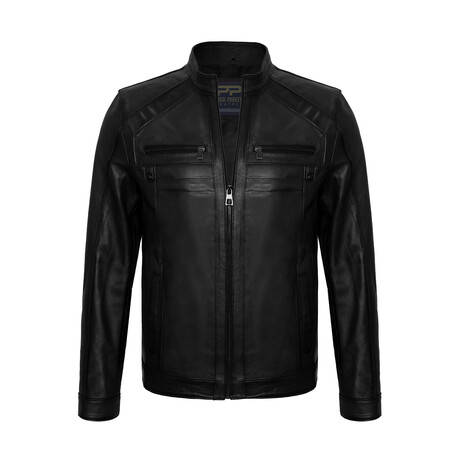 Racer Leather Jacket // Black (S)