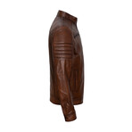 Dennis Leather Jacket // Chestnut (XL)