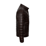 Ian Leather Jacket // Brown (M)