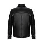 Caleb Leather Jacket // Black (XL)