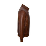 Isaac Leather Jacket // Chestnut (3XL)
