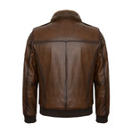 Jamison Leather Jacket // Chestnut (XL)