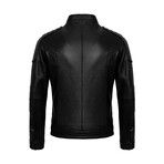 Racer Quilted Shoulders + Arms Jacket  // Sytle 2 // Black (M)