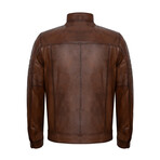 Dennis Leather Jacket // Chestnut (2XL)
