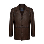 Martin Leather Jacket // Chestnut (XL)