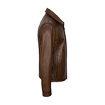 Quinn Leather Jacket // Chestnut (XL)