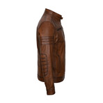Raymond Leather Jacket // Chestnut (3XL)