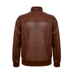 Isaac Leather Jacket // Chestnut (L)