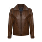 Quinn Leather Jacket // Chestnut (L)