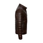 Quilted Jacket // Dark Brown (XL)