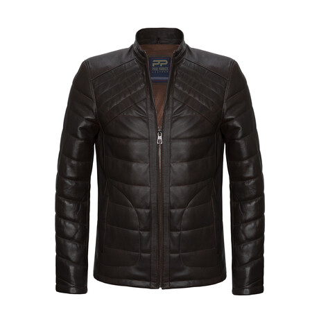 Roman Leather Jacket // Brown (S)