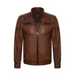 Raymond Leather Jacket // Chestnut (XL)