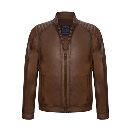 Garrett Leather Jacket // Chestnut (S)
