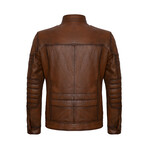 Raymond Leather Jacket // Chestnut (2XL)