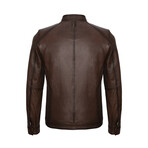 Wesley Leather Jacket // Chestnut (2XL)