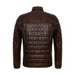 Simon Leather Jacket // Chestnut (3XL)