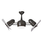 Dagny Ceiling Fan + LED Light Kit // Bronze Finish + Barn Wood Tone Blades