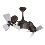 Dagny Ceiling Fan + LED Light Kit // Bronze Finish + Barn Wood Tone Blades