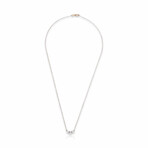 14K Rose Gold 3 Diamond Necklace // 18" // Pre-Owned