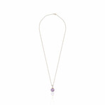 14K Yellow Gold Amethyst + Diamond Necklace // 16" // Pre-Owned