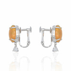 18K Yellow Gold Diamond + Opal Earrings // Pre-Owned