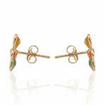 18K Yellow Gold Multi-Sapphire + Diamond  Earrings // Pre-Owned