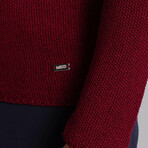Kason Knitwear Jumper // Claret Red (L)