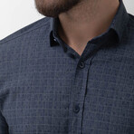 Rory Shirt // Dark Blue + Grey (XL)