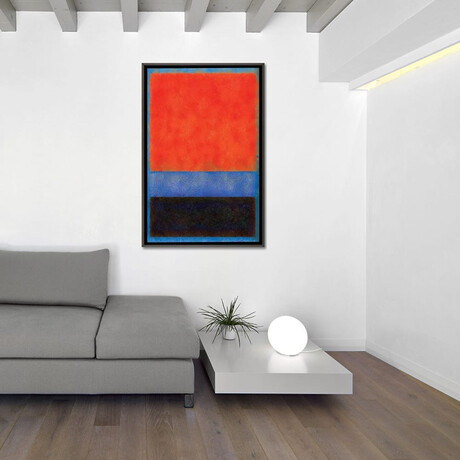 Rothko Style Red Black And Blue by Tom Quartermaine (26"H x 18"W x 0.75"D)