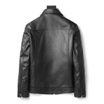 Thomas Leather Jacket // Black (4XL)