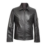 Hudson Leather Jacket // Black (4XL)