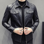 Blake Leather Jacket // Black (XL)