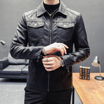 Blake Leather Jacket // Black (3XL)