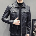 Blake Leather Jacket // Black (4XL)