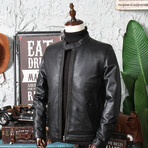 Jackson Leather Jacket // Black (3XL)