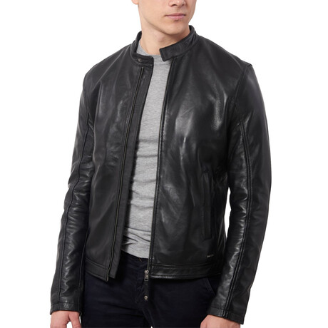Liam Leather Jacket // Black (XS)