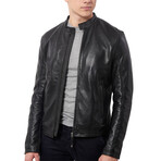 Liam Leather Jacket // Black (M)