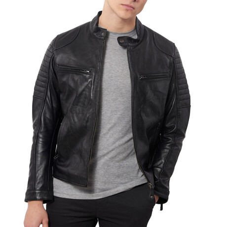Noah Leather Jacket // Black (XS)