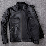 Owen Leather Jacket // Black (4XL)